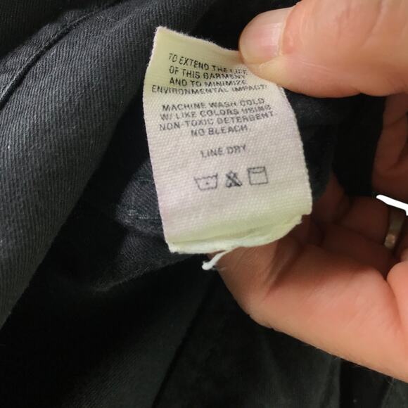 Alex Mill Jumpsuit Womens S Black Long Sleeve Romper Button Down Stretch Pockets - Picture 13 of 13